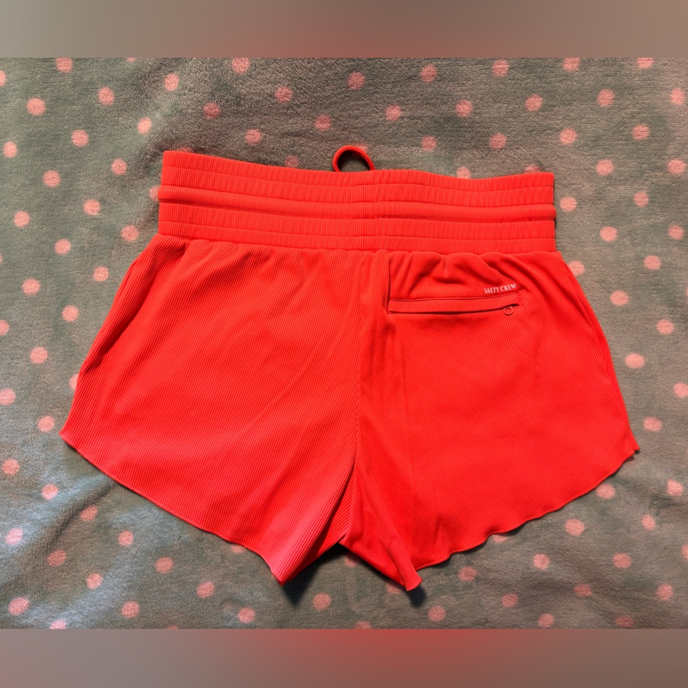Salty Crew Athletic Shorts Red and Orange Performance - Picture 3 of 4